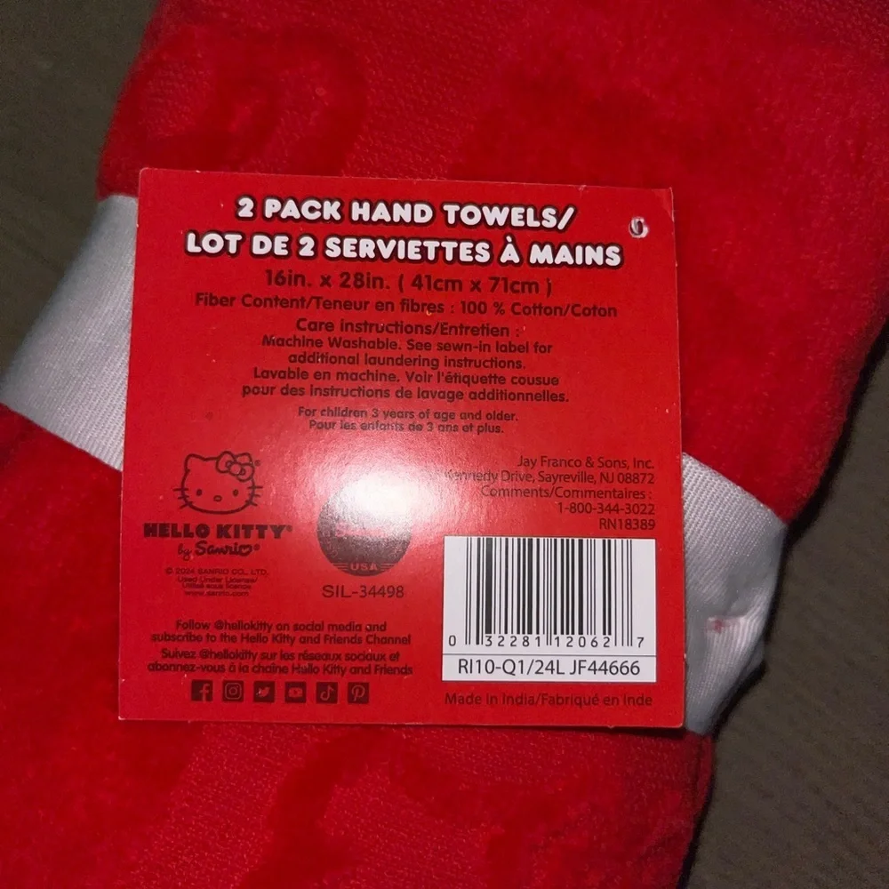 Brand new Hello Kitty Towel pack set of two.